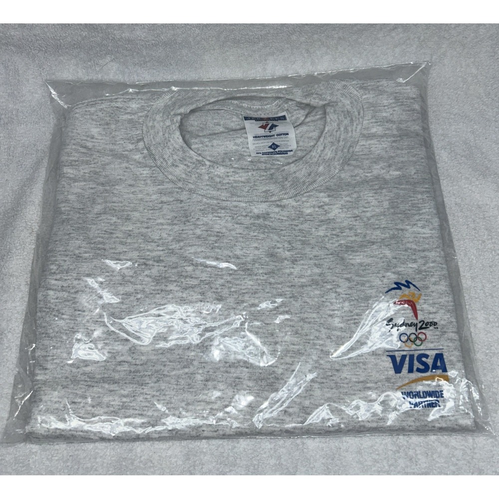 VINTAGE Sydney 2000 Olympic Shirt, Visa Worldwide Partner, Jerzees XL (READ)